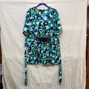 Lane Bryant Venezia geometric short sleeve top